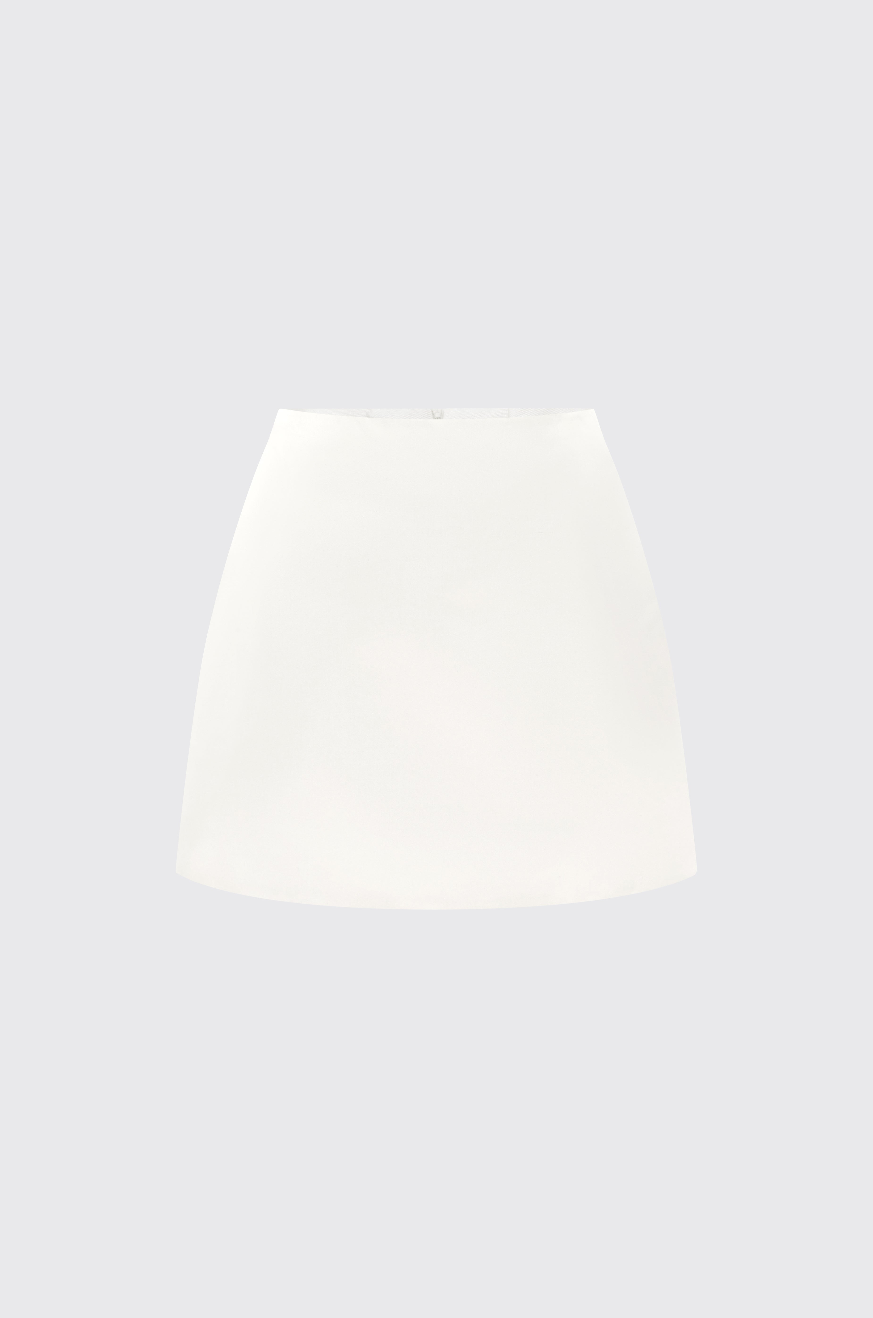 Mini Darted Satin Skirt - Natural