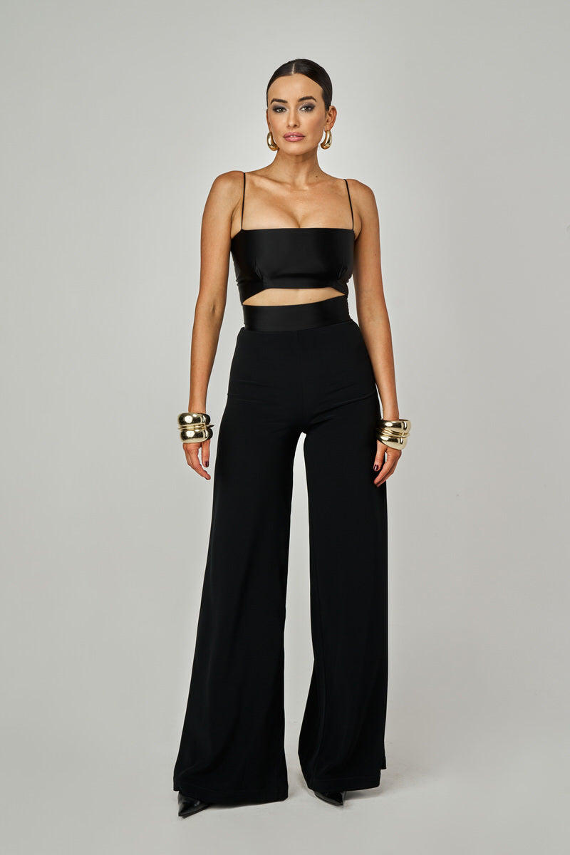 High Wasted Tux Pant - Black